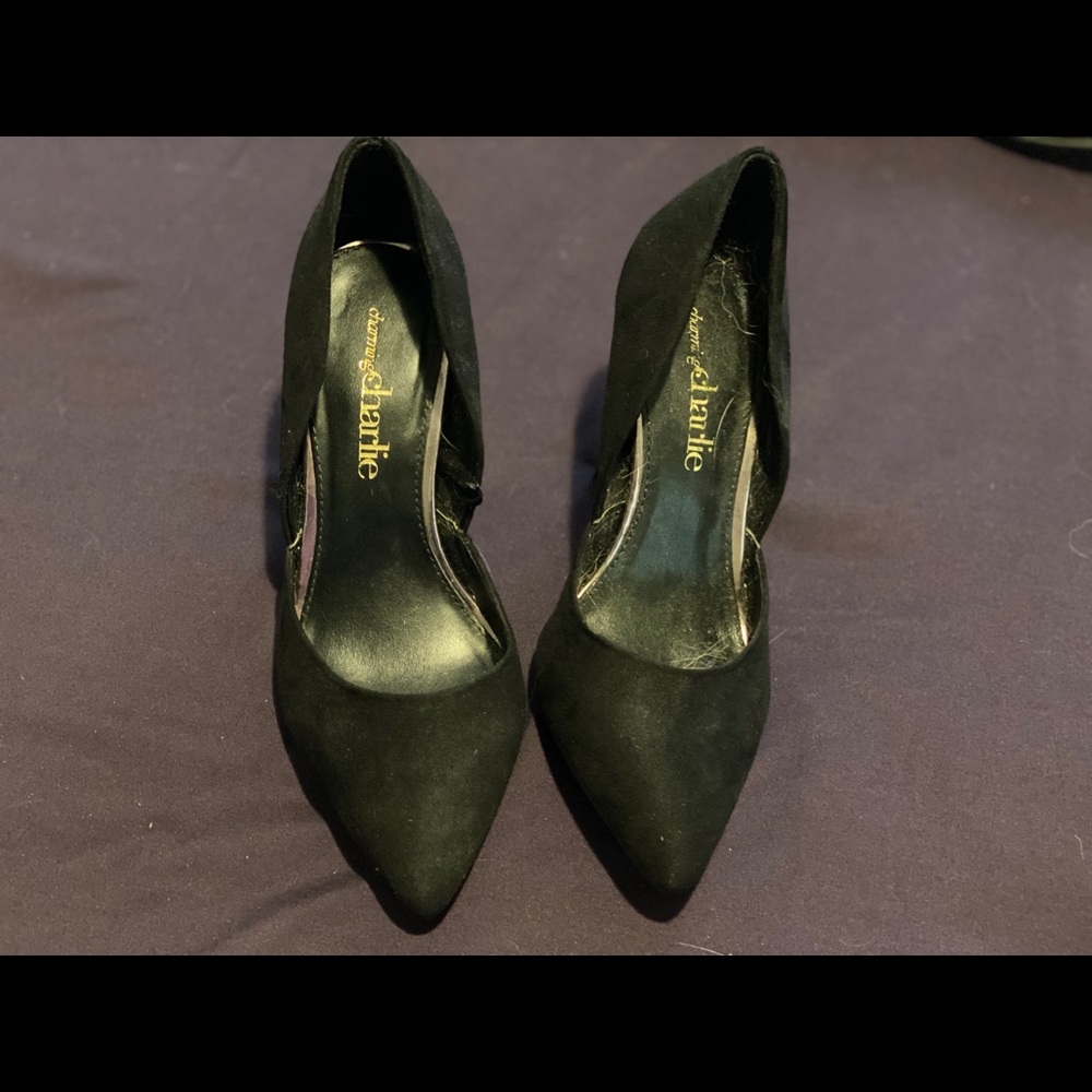 Charming Charlie’s d’orsay style black pumps, sz 7